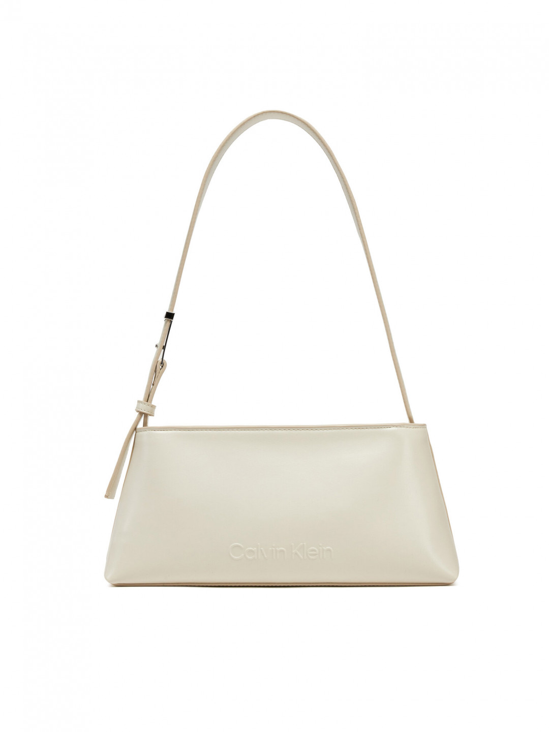 Calvin Klein Kabelka Embossed Logo Shoulder Bag K60K612550 Écru